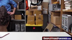 Punished teenie thief gets big cock in her pussy