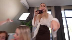 her first job after university. casting