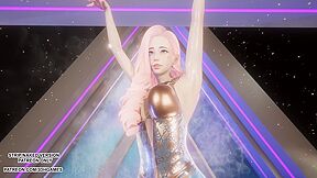 Mmd Hyolyn - Wait Seraphine Sexy Kpop Dance League Of Legends Hentai Uncensored 4k 60fps