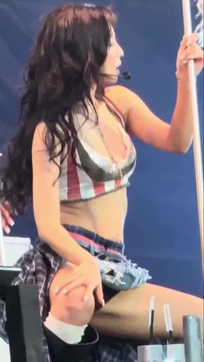 Sexy Singer Performing on Stage