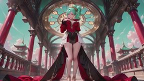 Green-Haired Warrior Girl's Private Fantasy! From the High Tower to the Cloud Bedroom, lazy glances turning into wet climaxes. She's using those crystal eyes to seduce you—come feel this forbidden sensuality!