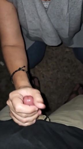 Emotional moment from &quot;Milf picking up stranger and giving a handjob to&quot;