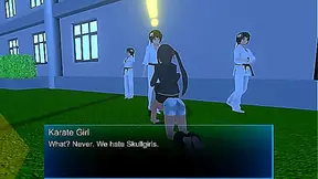 3D Femdom Piss in Face Ballbusting HUMANTOILET