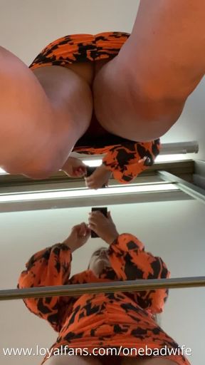 Orange Dress Tease