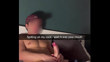 Horny boy jerking off on Snapchat after Class