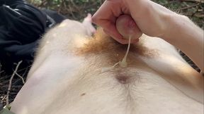 teen jerks off completely naked in public