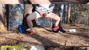 My New Kinky Pee Compilation Outdoors. My Hairy Butterfly Pussy Pissing