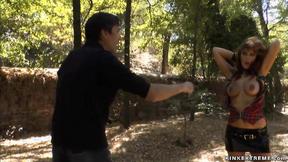 ”Big Boobed Euro tart screwed in public”