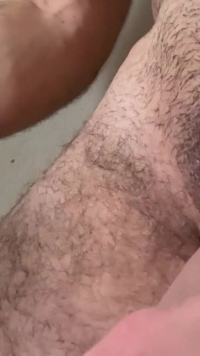Hairy trans man ridding his pussy on a dildo   Clip 1