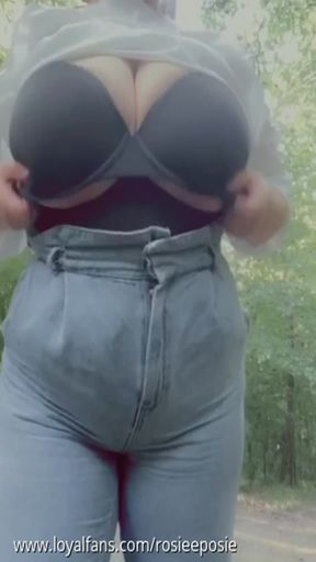 Public titty flash