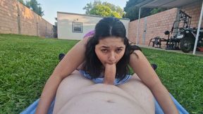 Sucking Cock in the Garden