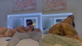 movie night equals sloppy blowjob plus asian pussy CREAMPIE