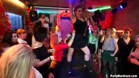 Group sex in the night club is the best way for some boys and girls to enjoy