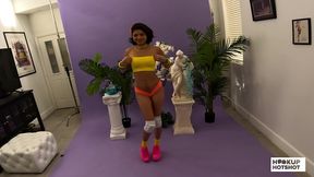 bts - tiny hazel heart strips down during a heated photoshoot!
