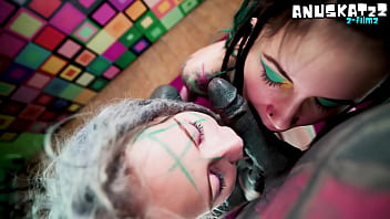 Crazy CINEMATIC BLOWJOB by two tattooed dreadheads