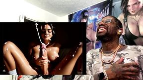 long hard transgender girl cock creaming her hard delicious meat stick, ai generated