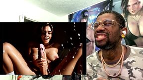 long hard transgender girl cock creaming her hard delicious meat stick, ai generated