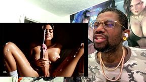 long hard transgender girl cock creaming her hard delicious meat stick, ai generated