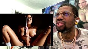 long hard transgender girl cock creaming her hard delicious meat stick, ai generated