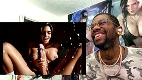 long hard transgender girl cock creaming her hard delicious meat stick, ai generated