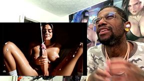 long hard transgender girl cock creaming her hard delicious meat stick, ai generated