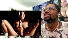 long hard transgender girl cock creaming her hard delicious meat stick, ai generated