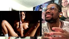 long hard transgender girl cock creaming her hard delicious meat stick, ai generated