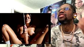 long hard transgender girl cock creaming her hard delicious meat stick, ai generated