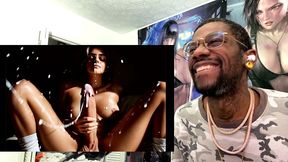 long hard transgender girl cock creaming her hard delicious meat stick, ai generated