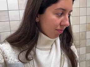 Real Porn Casting in A Public Toilet of a Shopping Mall