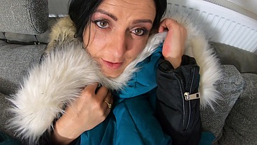 MilfyCalla- A Lot Of Cum On my old Black Fur DownJacket