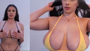 Hot Mom Unveils Massive Breasts in Bold Bikini Spread