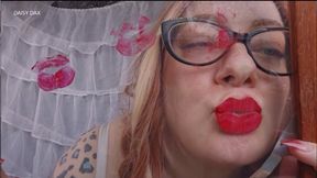 Lipstick Try On with Glass Kissing