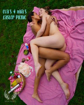🐰 Easter Bunny Surprise! 🥕 Mia Nins & Eva Fay's Romantic Picnic Turns Sensual 🌸