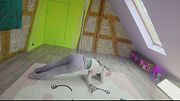 Poledance katzz aka Anuskatzz yoga stretching training tattoo girl practice flexibillity