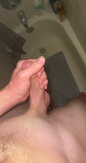 College Boy Playing with His Cock