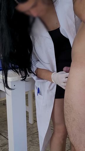 Naughty Doctor Can't Resist Her Patient's Big Cock, When Touching His Cock   Clip 1