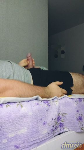 A wanker's daily routine. Bathroom, kitchen, bedroom - wank!
