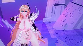 Durandal Honkai Impact 3rd Nude Dancing Hentai Thumbs Up Blonde Girl Big Boobs Mmd 3d