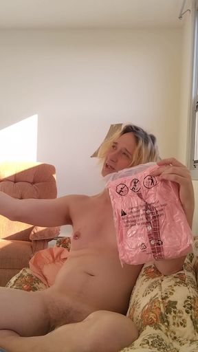 Transwoman Opening One-piece Pink Rabbit Pajamas Bodysuit (with Button-up Buttflap) Viewer-gift