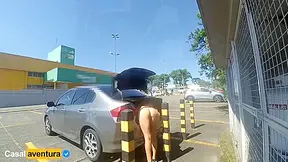 Real Amateur Public Anal Sex Risky On Super Market! People Walking Near