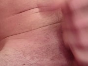 Quick jerking & cumming on belly button (4k)