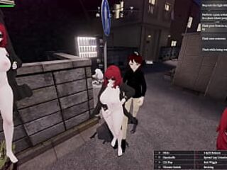 Secret Flasher Manaka - Walking in the town, voyeur game