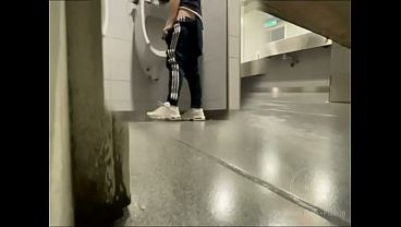 Homemade Roommates Mutual Dare: Expose Your Ass While Peeing in Public Urinal