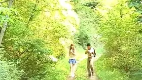 Nana Ootone Lovely Asian reporter is nude in the woods 2