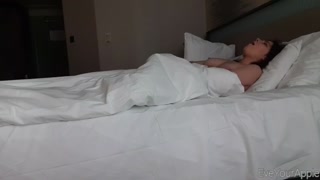 Early Morning Masturbation in Hotel Bed