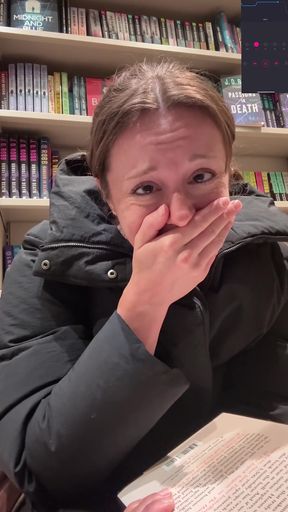 Shopping for Books with My Vibrator in! Hopefully I Don't Cum Too Loud!