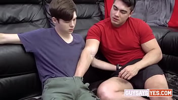 GuySaysYes.com - When Dakota Lovell experiences wet dreams almost every night, he confides in his stepbrother Axel Kane about it.