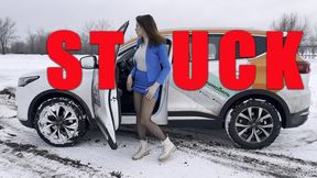 Irina Cherry Tiggo winter adventure stuck in the snow 4K full video 32 min