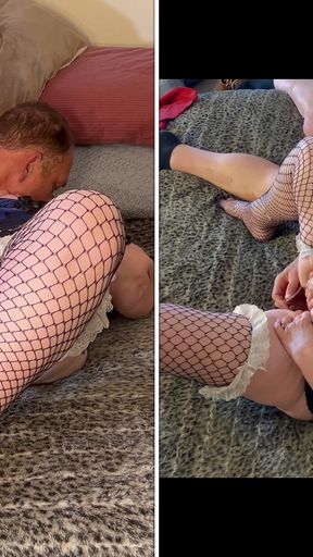 Granny Carmen’s Dildo & Cock Fucking Creampied Cunt